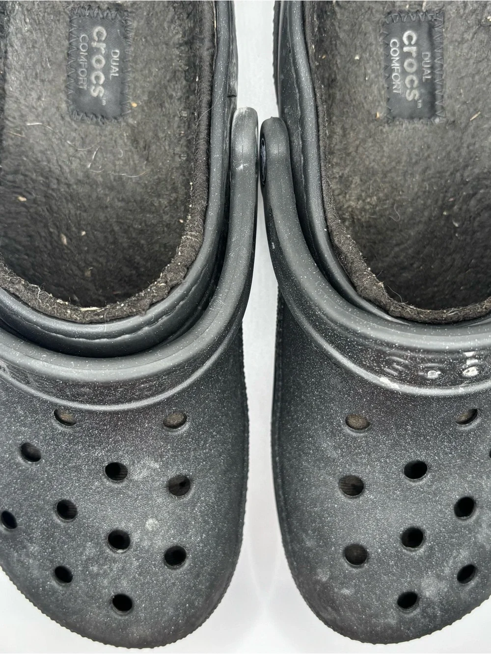 Crocs Classic Lined Clogs Black Mens 7 Womens 9